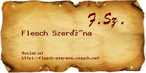 Flesch Szeréna névjegykártya